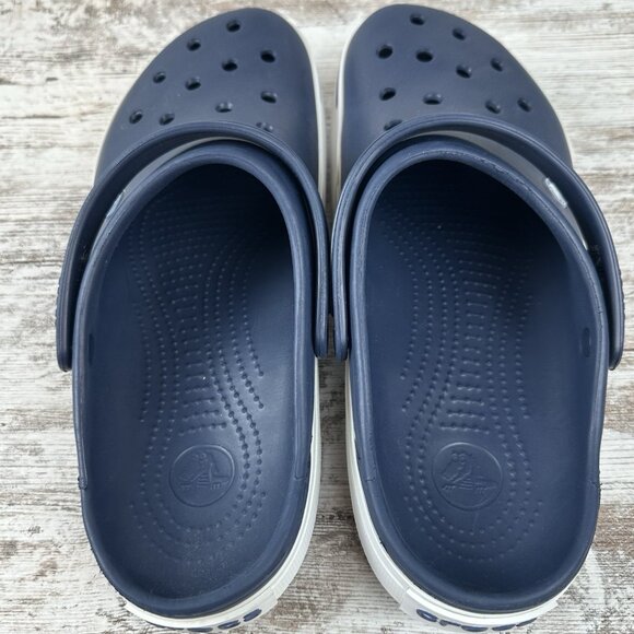 EUC! CROCS Crocband II Slip-On Clogs Men’s Size 11 Navy Waterproof Comfort - Picture 9 of 12